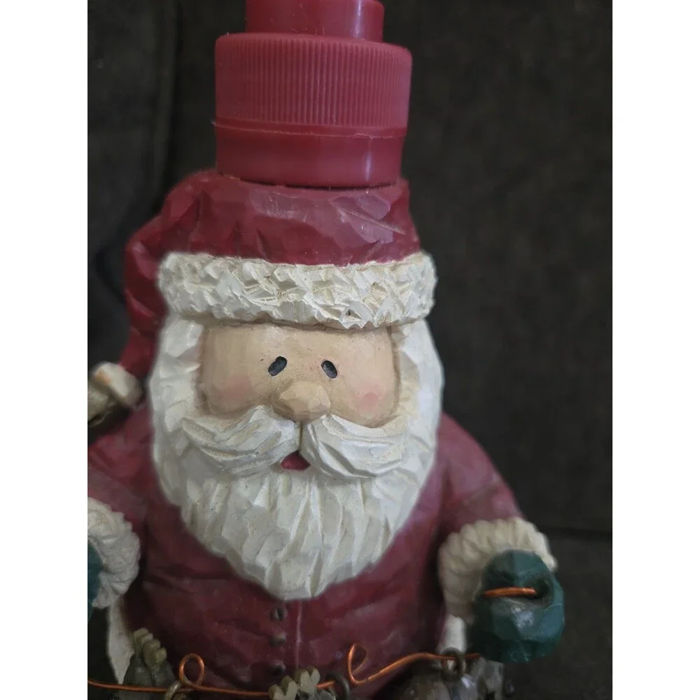 Whimsical Santa Claus Soap Lotion Pump Dispenser Ceramic Christmas Decor